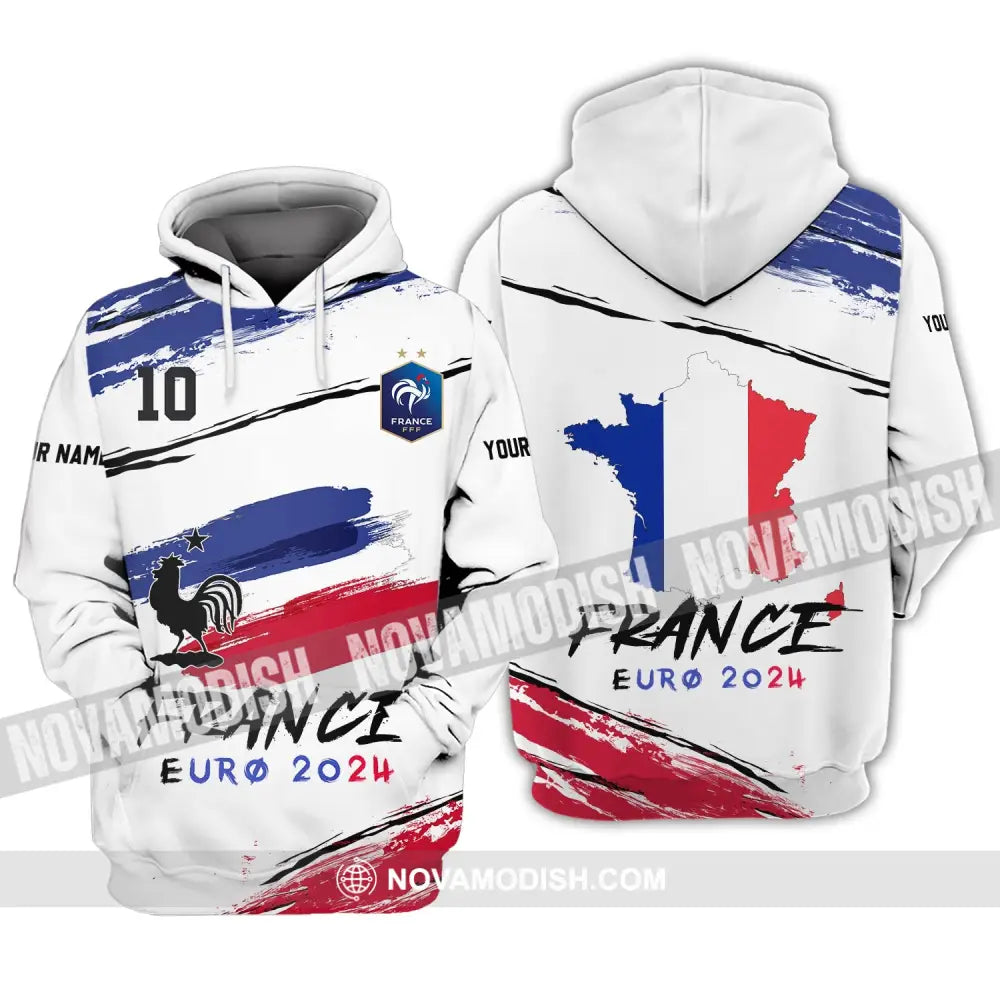 Unisex Shirt - Custom Name And Number Shirt Euro 2024 France Hoodie / S T-shirt