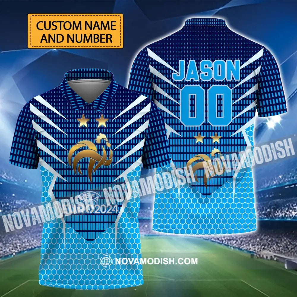 Unisex Shirt - Custom Name And Number Shirt Euro 2024 Shirt France National Team Golden Chicken T-shirt