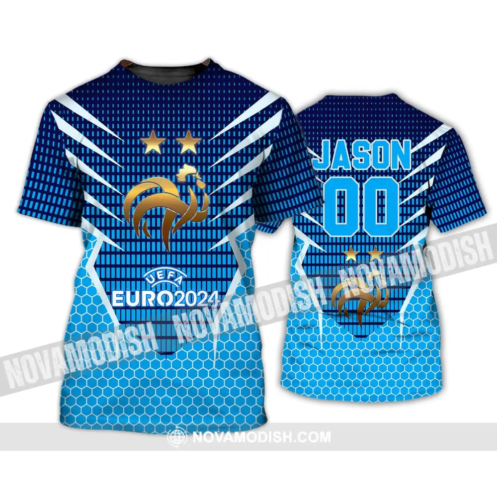 Unisex Shirt - Custom Name And Number Shirt Euro 2024 Shirt France National Team Golden Chicken T-Shirt / S T-shirt