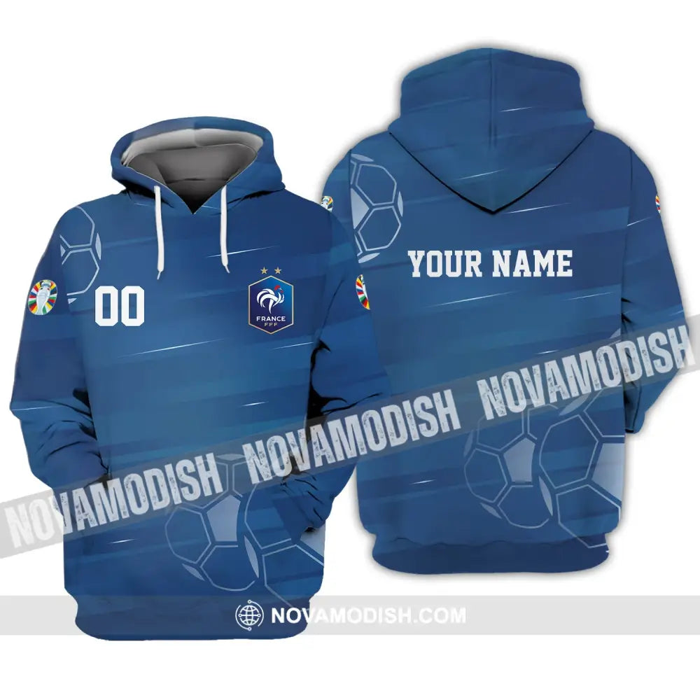 Unisex Shirt - Custom Name And Number Euro 2024 Shirt France National Team Hoodie / S T-shirt