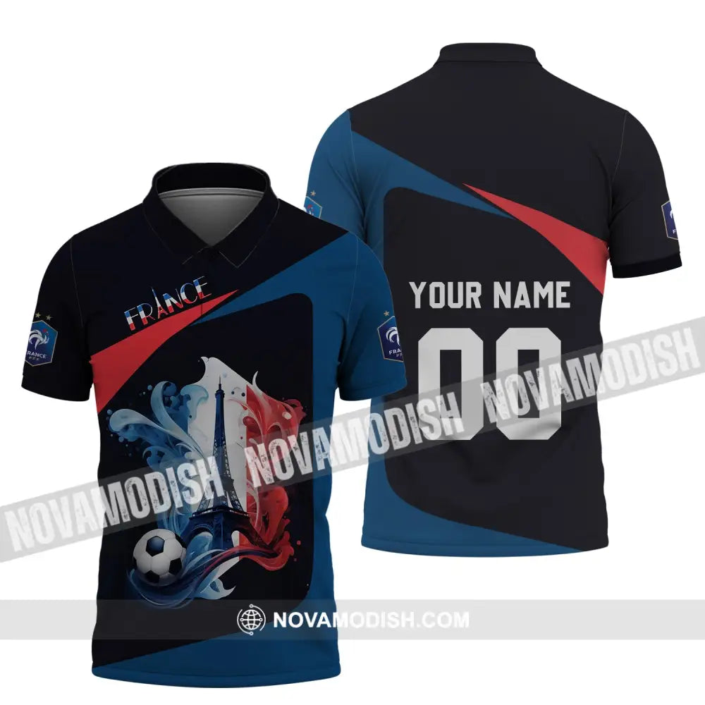 Unisex Shirt - Custom Name And Number Euro 2024 Shirt France Team Shirt Polo Shirt / S T-shirt