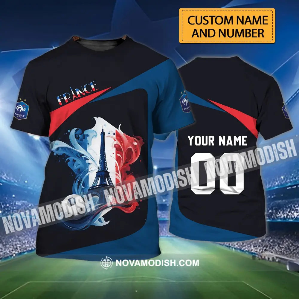 Unisex Shirt - Custom Name And Number Euro 2024 Shirt France Team Shirt T-shirt