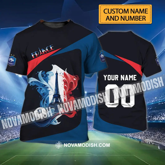 Unisex Shirt - Custom Name And Number Euro 2024 Shirt France Team Shirt T-shirt