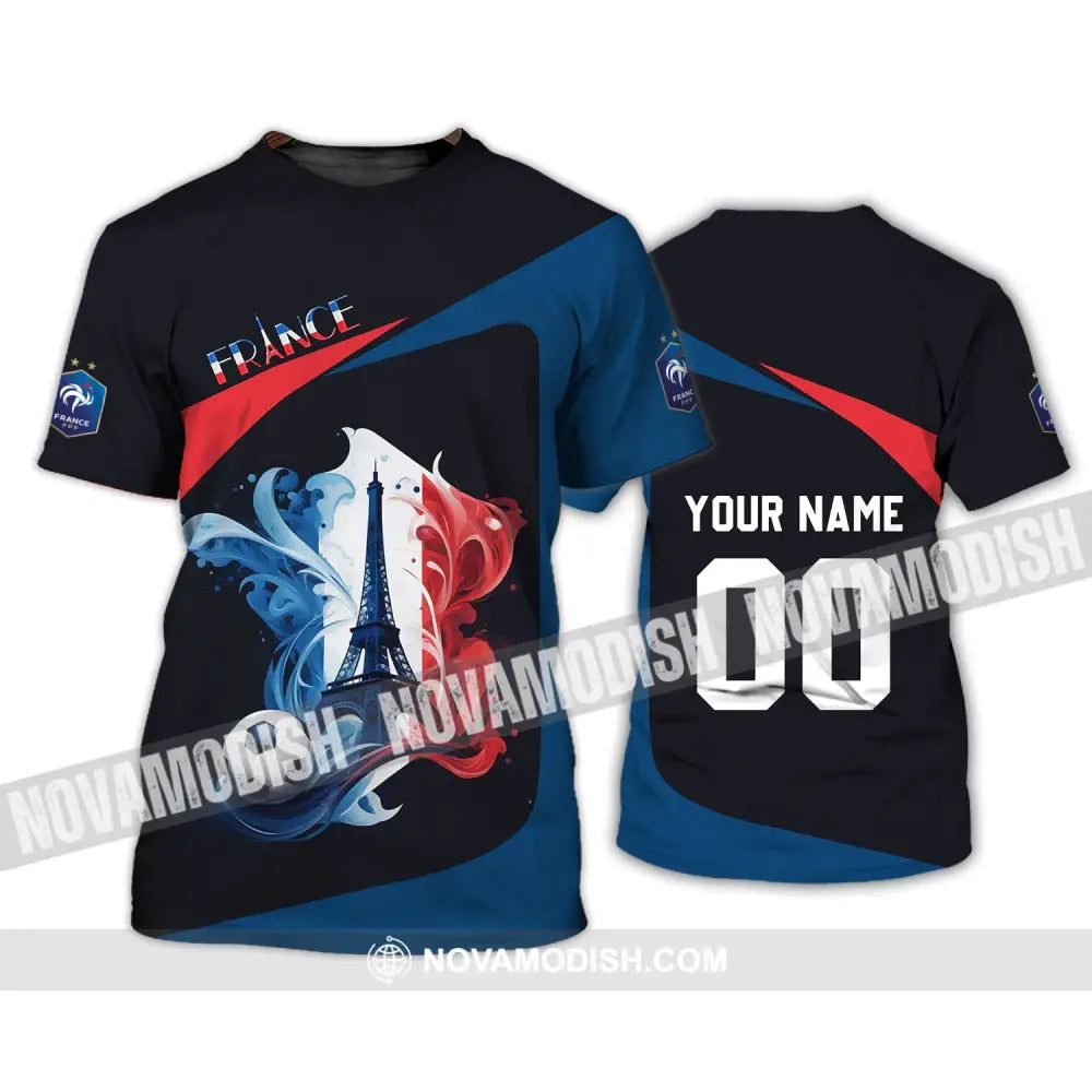 Unisex Shirt - Custom Name And Number Euro 2024 Shirt France Team Shirt T-Shirt / S T-shirt