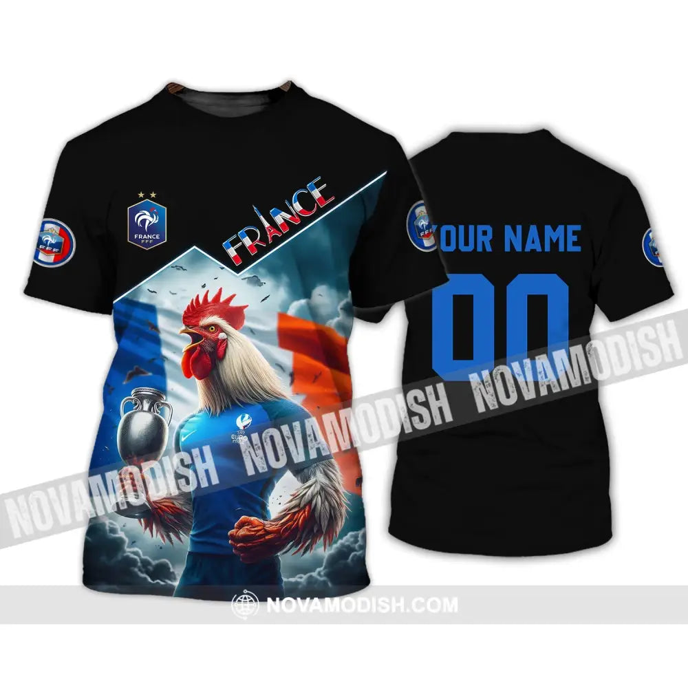 Unisex Shirt - Custom Name And Number Euro 2024 French Chicken Shirt T-Shirt / S T-shirt