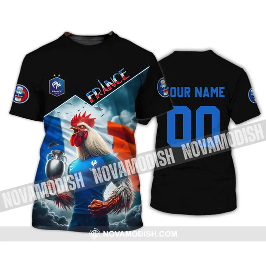 Unisex Shirt - Custom Name And Number Euro 2024 French Chicken Shirt T-Shirt / S T-shirt