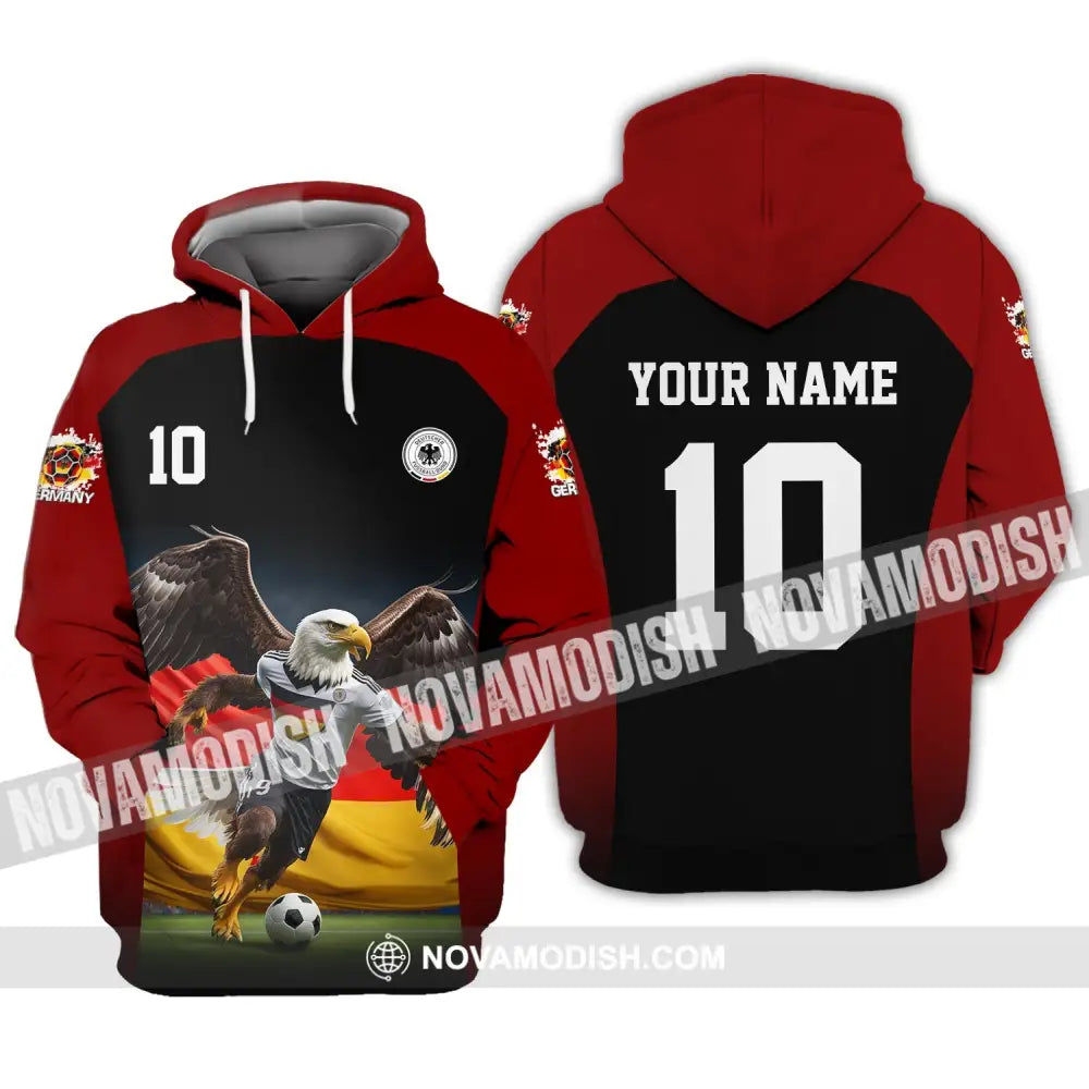 Unisex Shirt - Custom Name And Number Euro 2024 German Eagle Shirt Hoodie / S T-shirt