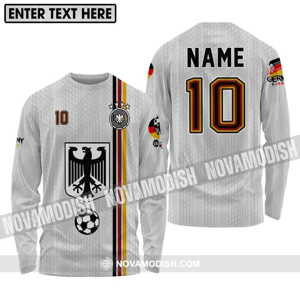 Unisex Shirt - Custom Name And Number Shirt Euro 2024 German Long Sleeve Shirt / S T-shirt