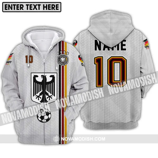 Unisex Shirt - Custom Name And Number Shirt Euro 2024 German Zipper Hoodie / S T-shirt