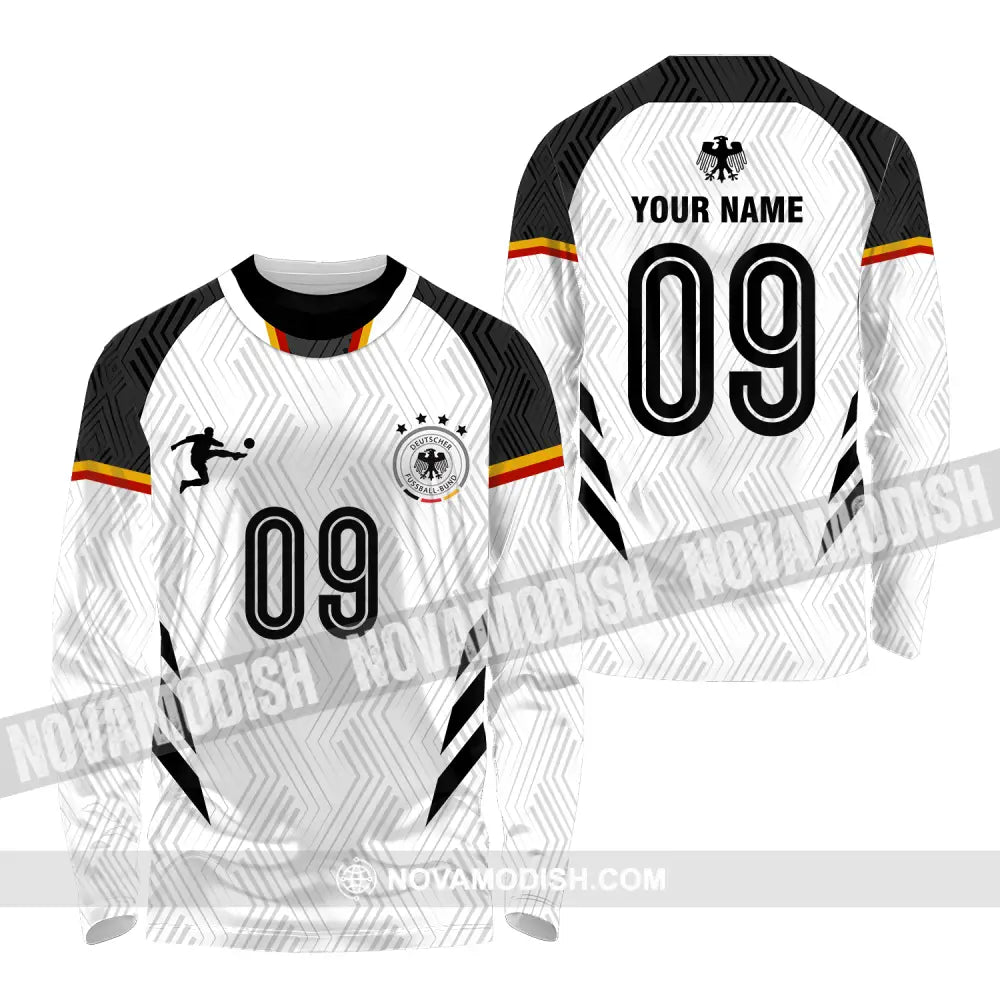 Unisex Shirt - Custom Name And Number Euro 2024 Shirt Germany Long Sleeve Shirt / S T-shirt