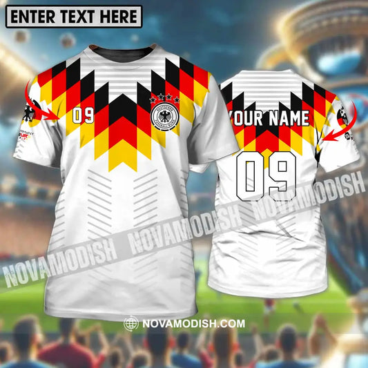 Unisex Shirt - Custom Name And Number Shirt Euro 2024 Germany National Team Flag Color T-shirt