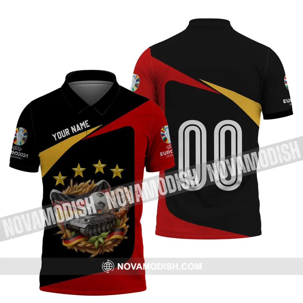 Unisex Shirt - Custom Name And Number Euro 2024 Shirt Germany National Team Polo Shirt / S T-shirt