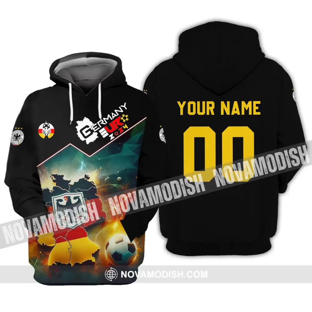 Unisex Shirt - Custom Name And Number Euro 2024 Germany Team Lover Shirt Hoodie / S T-shirt