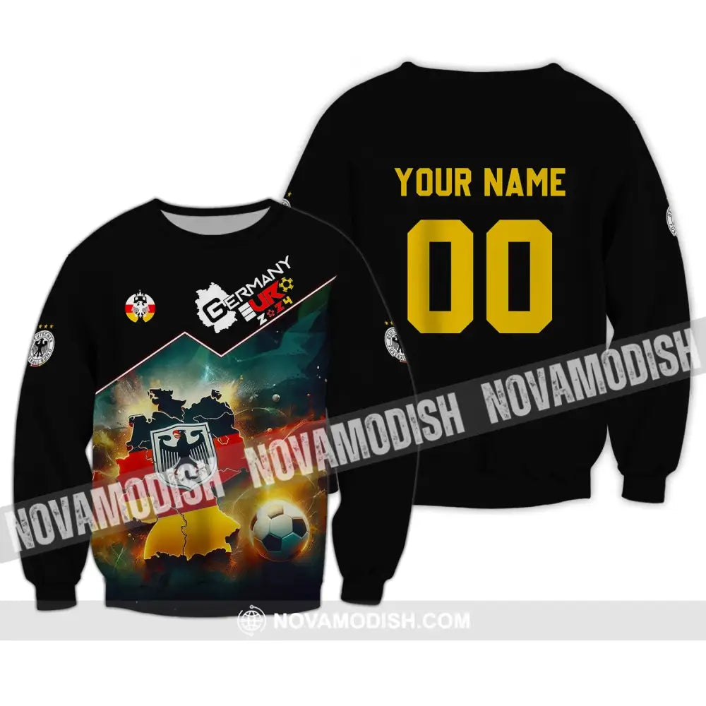 Unisex Shirt - Custom Name And Number Euro 2024 Germany Team Lover Shirt Long Sleeve / S T-shirt