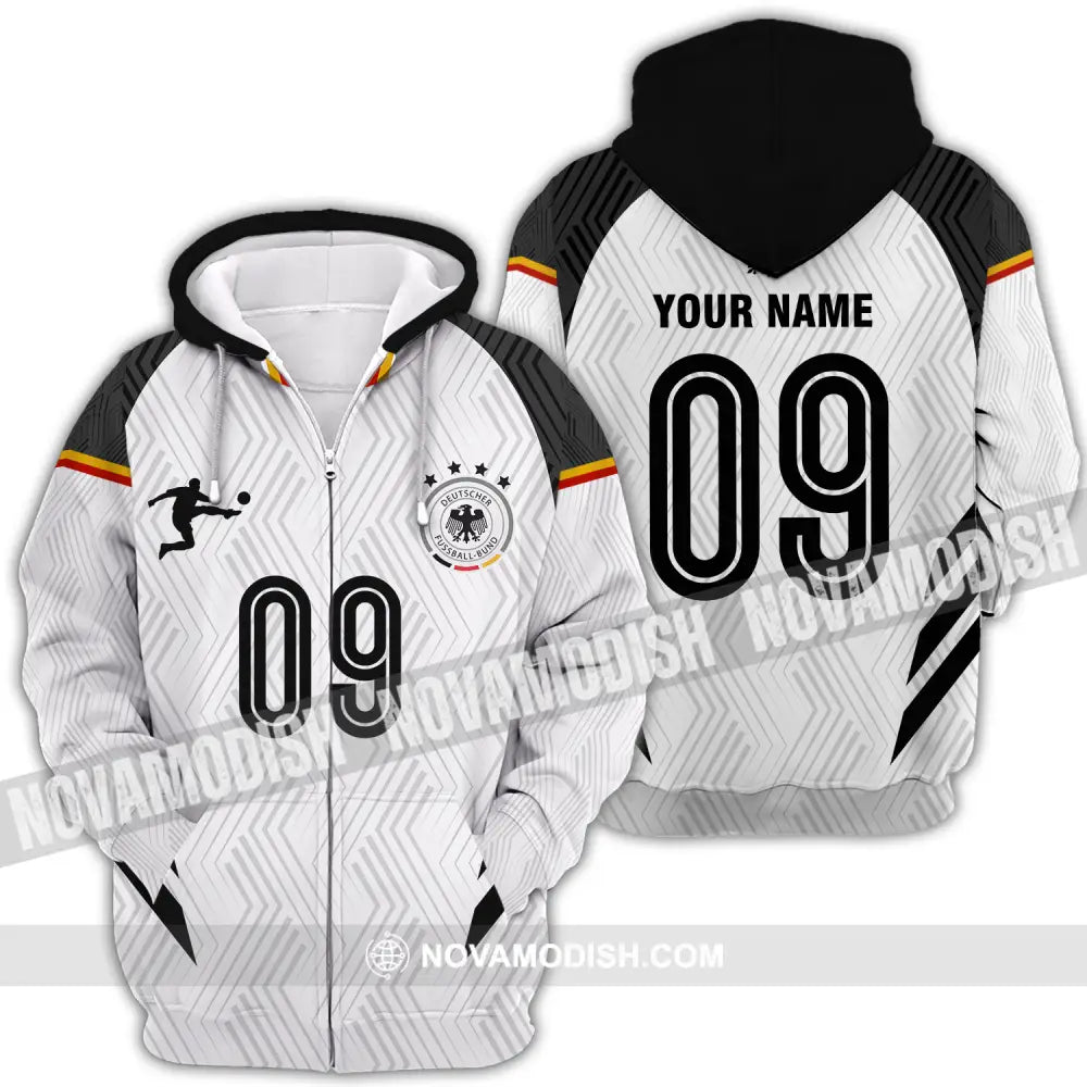 Unisex Shirt - Custom Name And Number Euro 2024 Shirt Germany Zipper Hoodie / S T-shirt