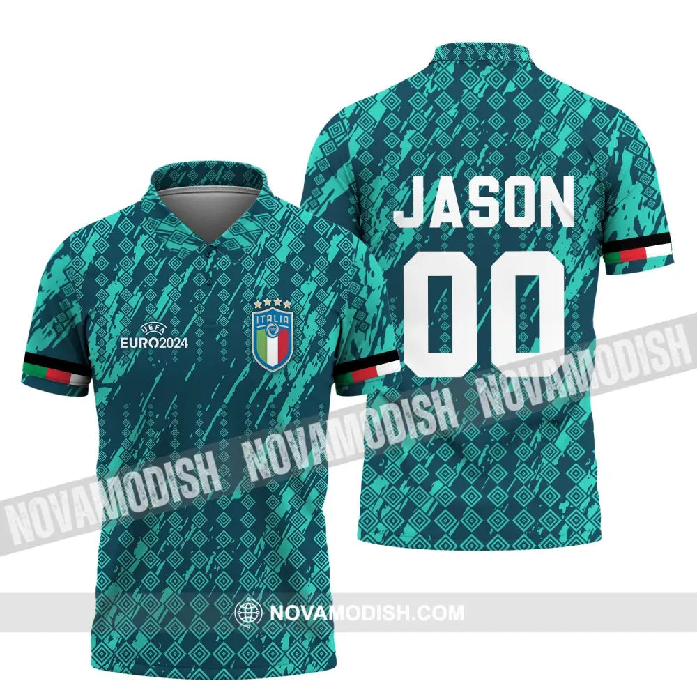 Unisex Shirt - Custom Name And Number Shirt Euro 2024 Shirt Italia National Team Shirt Polo Shirt / S T-shirt