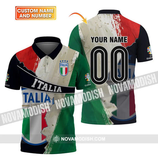 Unisex Shirt - Custom Name And Number Euro 2024 Shirt Italia T-shirt