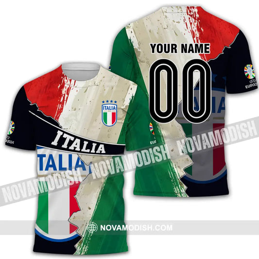 Unisex Shirt - Custom Name And Number Euro 2024 Shirt Italia T-Shirt / S T-shirt