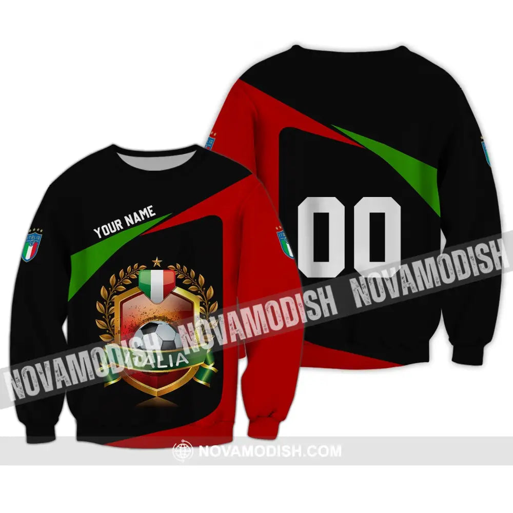 Unisex Shirt - Custom Name And Number Euro 2024 Shirt Italia Team Champion Long Sleeve / S T-shirt