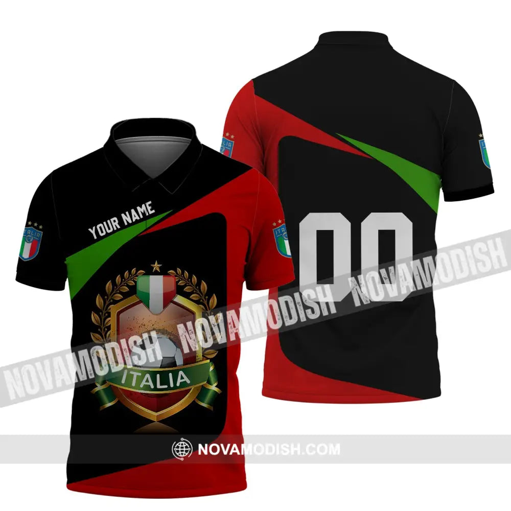 Unisex Shirt - Custom Name And Number Euro 2024 Shirt Italia Team Champion Polo Shirt / S T-shirt