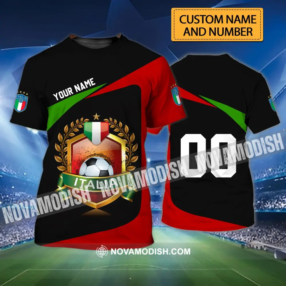 Unisex Shirt - Custom Name And Number Euro 2024 Shirt Italia Team Champion T-shirt