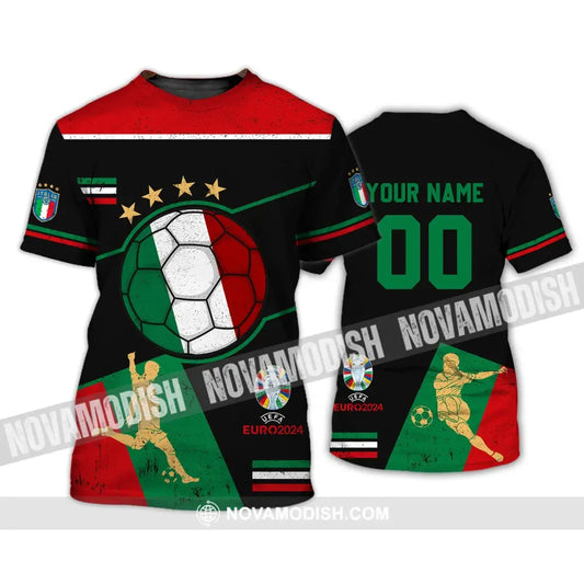 Unisex Shirt - Custom Name And Number Shirt Euro 2024 Italia Team T-Shirt / S T-shirt