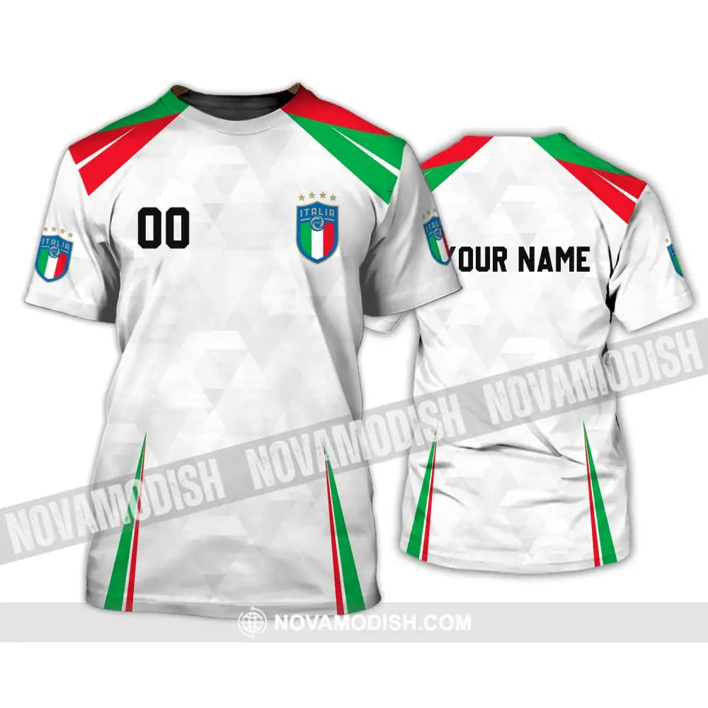 Unisex Shirt - Custom Name And Number Euro 2024 Shirt Italia Team T-Shirt / S T-shirt