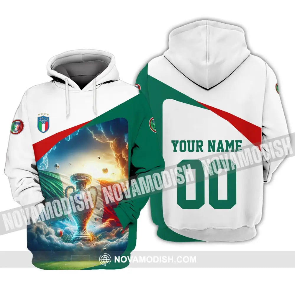 Unisex Shirt - Custom Name And Number Euro 2024 Italy Cup Shirt Hoodie / S T-shirt
