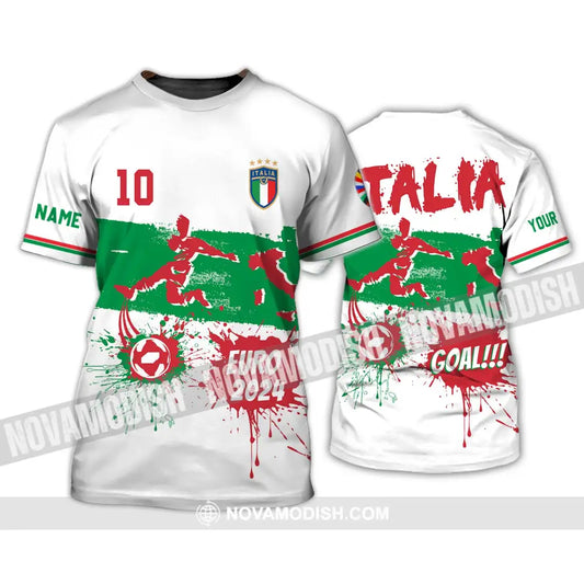 Unisex Shirt - Custom Name And Number Shirt Euro 2024 Italy National Team Goal! T-Shirt / S T-shirt