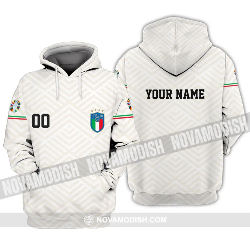 Unisex Shirt - Custom Name And Number Euro 2024 Shirt Italy National Team Hoodie / S T-shirt