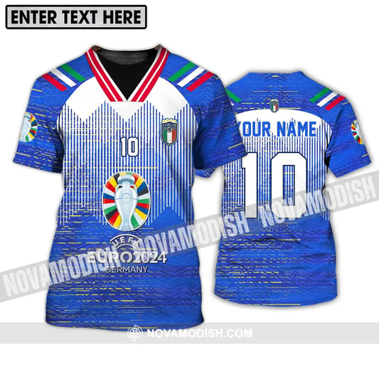 Unisex Shirt - Custom Name And Number Shirt Euro 2024 Italy National Team T-Shirt / S T-shirt