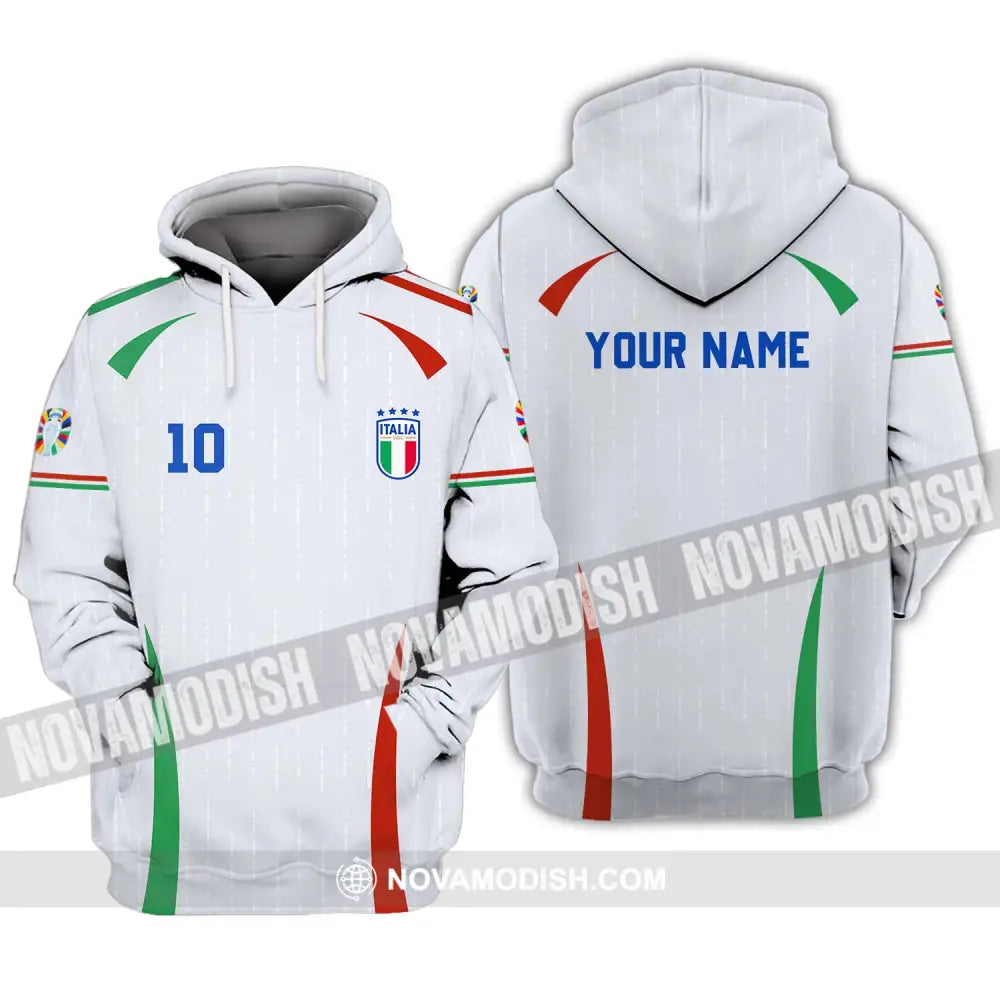 Unisex Shirt - Custom Name And Number Shirt Euro 2024 Shirt Italy Team Hoodie / S T-shirt