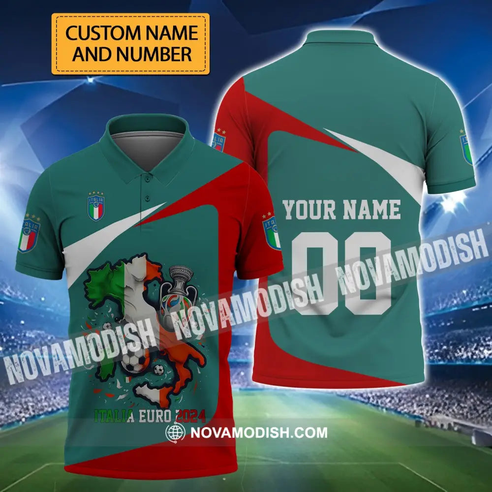 Unisex Shirt - Custom Name And Number Euro 2024 Italy Team Lover Shirt T-shirt