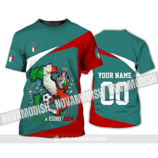 Unisex Shirt - Custom Name And Number Euro 2024 Italy Team Lover Shirt T-Shirt / S T-shirt