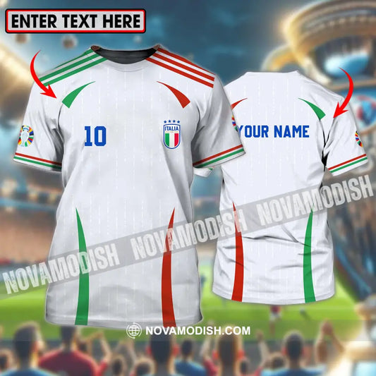 Unisex Shirt - Custom Name And Number Shirt Euro 2024 Shirt Italy Team T-shirt