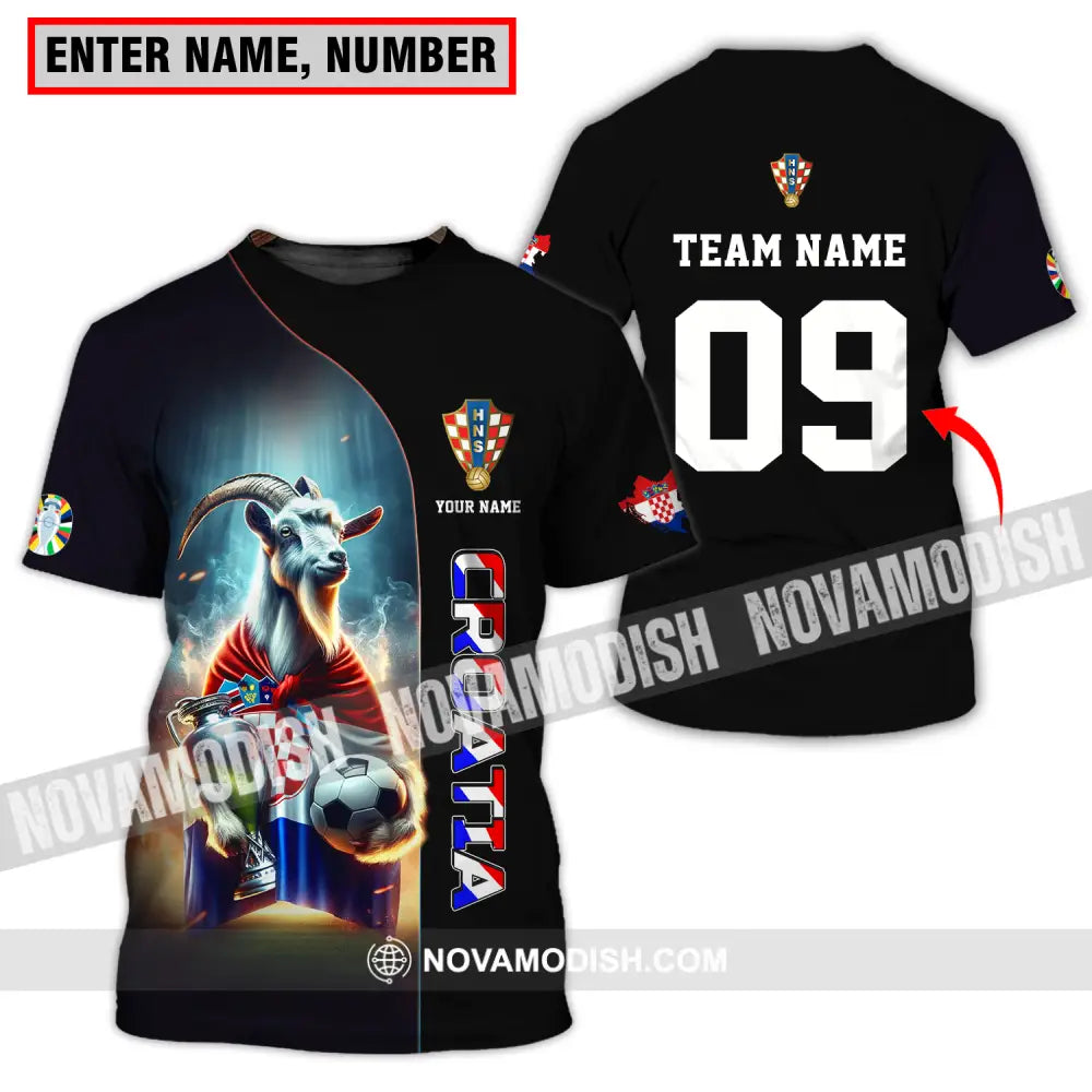 Unisex Shirt - Custom Name And Number Euro 2024 Shirt National Team Croatia T-shirt