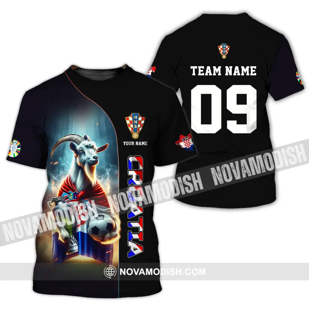 Unisex Shirt - Custom Name And Number Euro 2024 Shirt National Team Croatia T-Shirt / S T-shirt