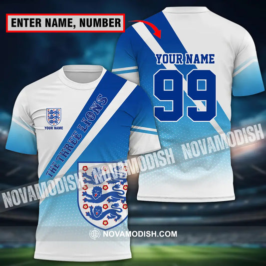 Unisex Shirt - Custom Name And Number Shirt Euro 2024 National Team England Team T-shirt