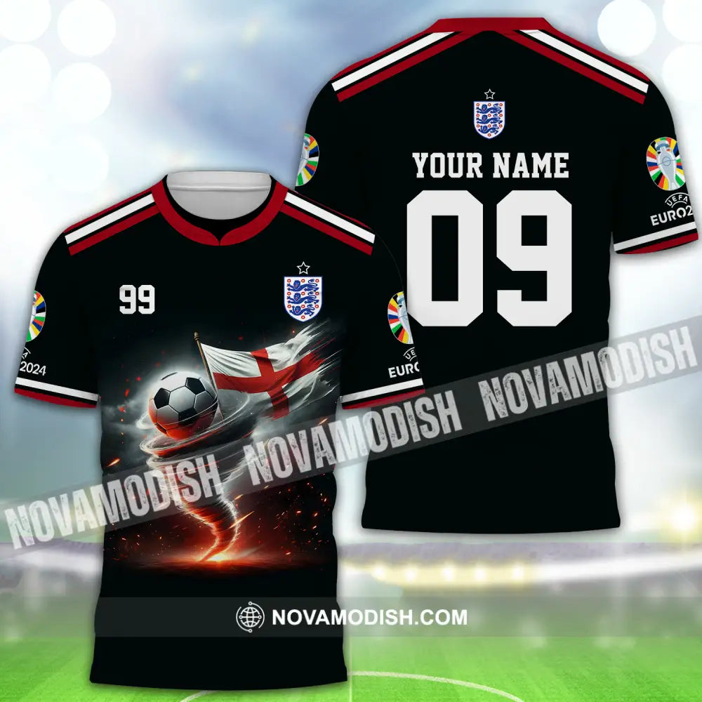 Unisex Shirt - Custom Name And Number Shirt Euro 2024 National Team England T-Shirt / S T-shirt
