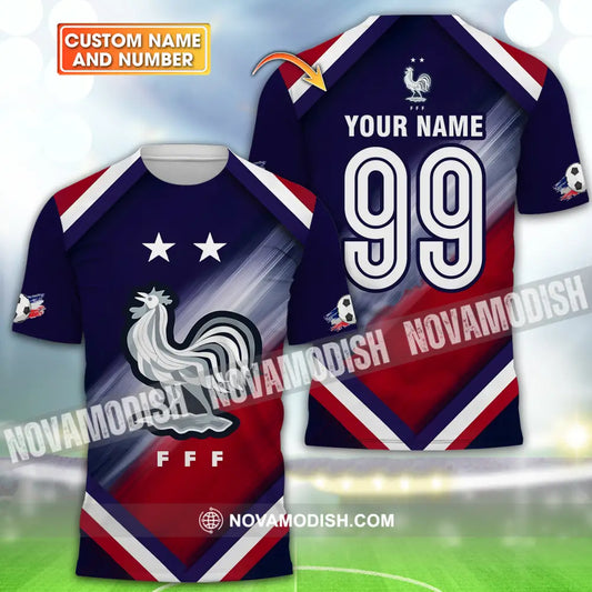 Unisex Shirt - Custom Name And Number Shirt Euro 2024 National Team France FFF T-shirt