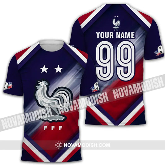Unisex Shirt - Custom Name And Number Shirt Euro 2024 National Team France FFF T-Shirt / S T-shirt