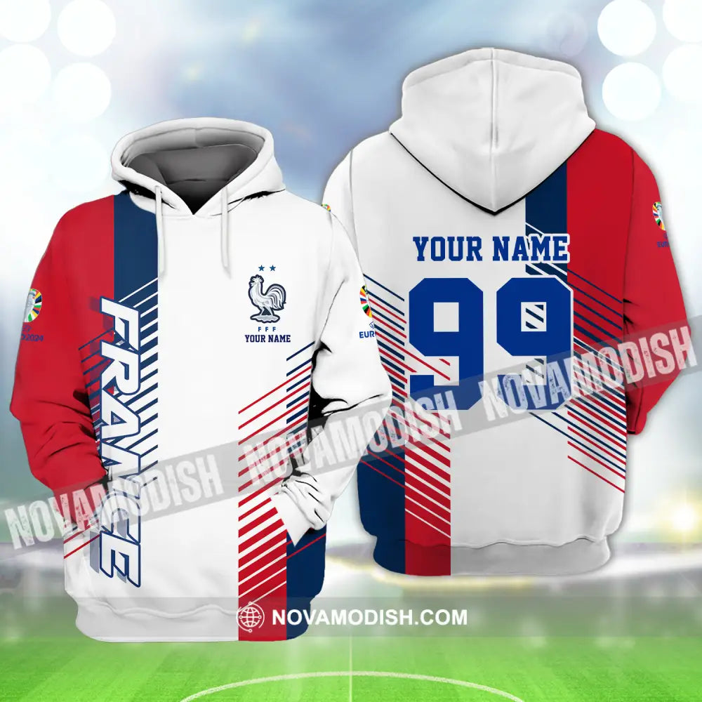 Unisex Shirt - Custom Name And Number Shirt Euro 2024 National Team France Team Hoodie / S T-shirt