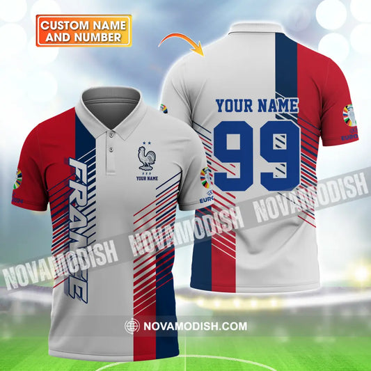 Unisex Shirt - Custom Name And Number Shirt Euro 2024 National Team France Team T-shirt