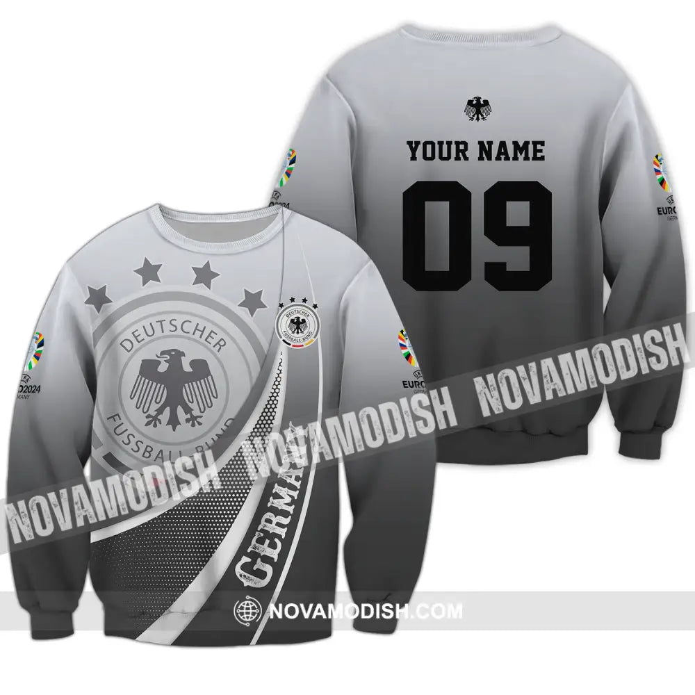 Unisex Shirt - Custom Name And Number Shirt Euro 2024 National Team Germany Deutsche Long Sleeve / S T-shirt