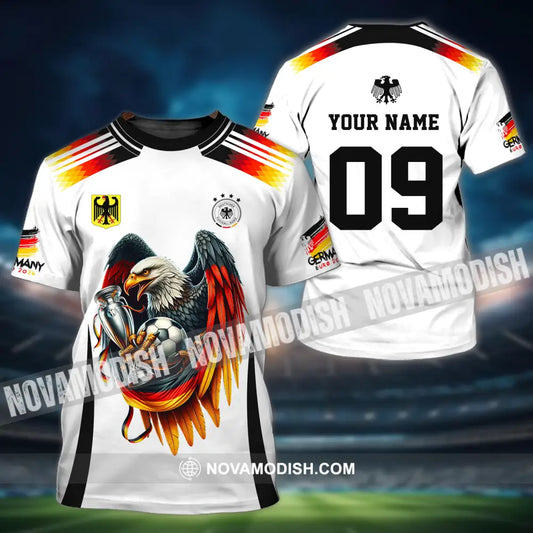 Unisex Shirt - Custom Name And Number Euro 2024 Shirt National Team Germany Eagle Hugs The Ball T-Shirt / S T-shirt