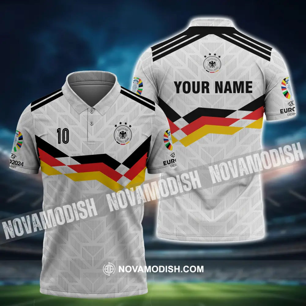 Unisex Shirt - Custom Name And Number Shirt Euro 2024 National Team Germany Polo Shirt / S T-shirt