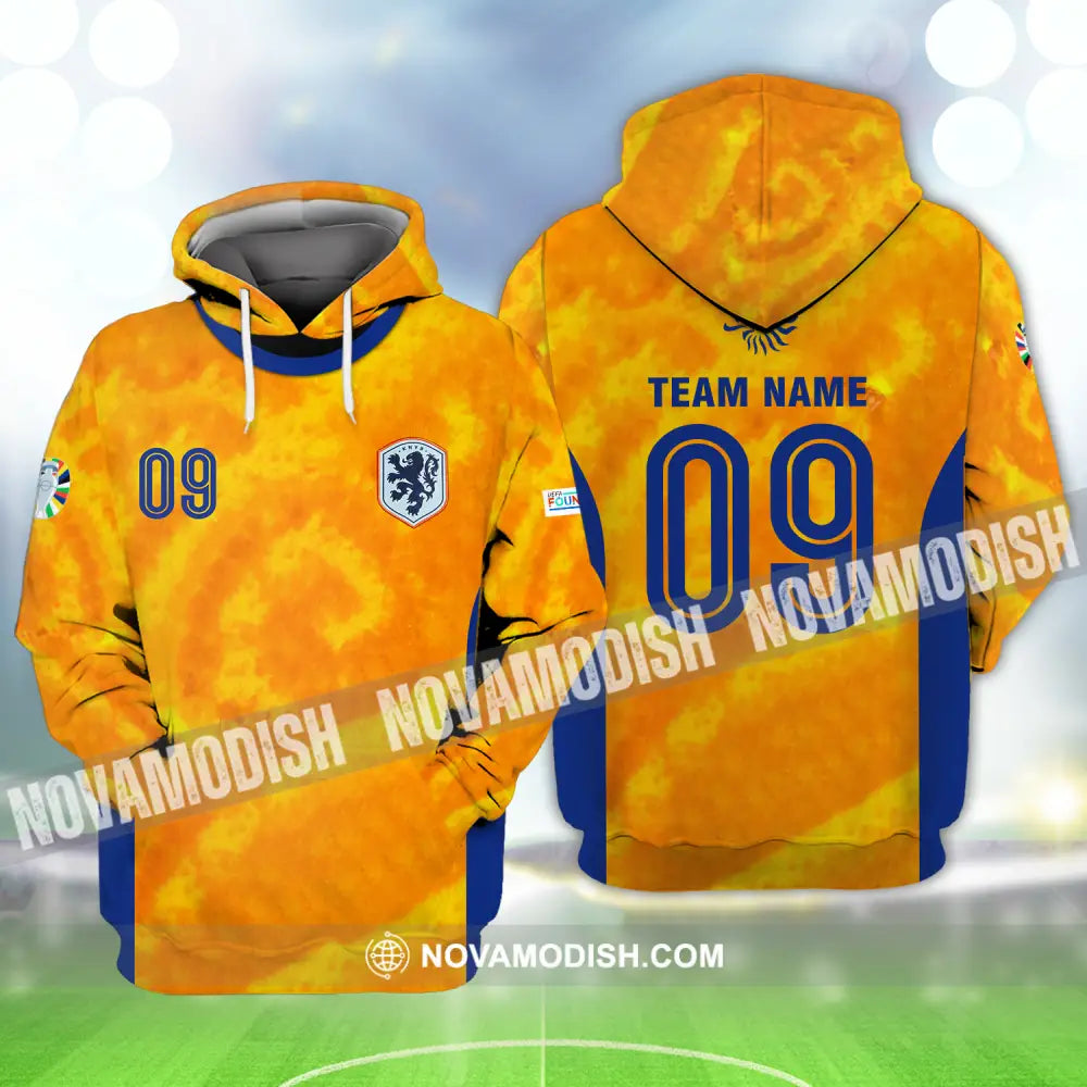 Unisex Shirt - Custom Name And Number Shirt Euro 2024 National Team Netherlands KNVB Hoodie / S T-shirt