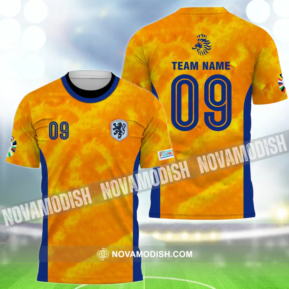 Unisex Shirt - Custom Name And Number Shirt Euro 2024 National Team Netherlands KNVB T-Shirt / S T-shirt