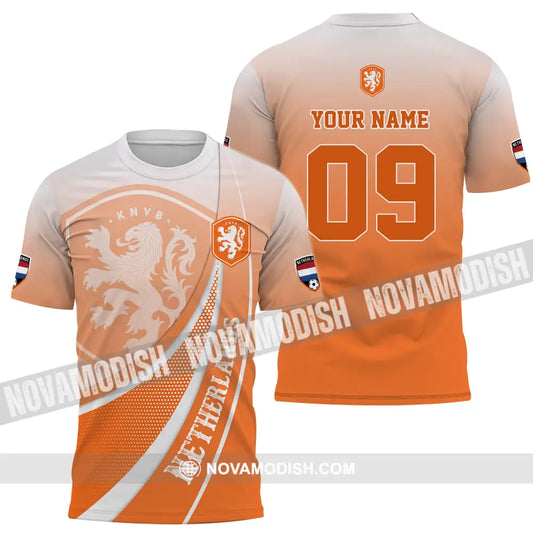Unisex Shirt - Custom Name And Number Shirt Euro 2024 National Team Netherlands Orange Shirt T-Shirt / S T-shirt