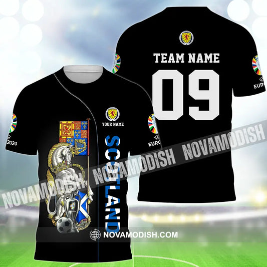Unisex Shirt - Custom Name And Number Shirt Euro 2024 National Team Scotland Team T-Shirt / S T-shirt